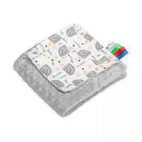 Lichte Minky Dekentje - Egels Grijs 75x100