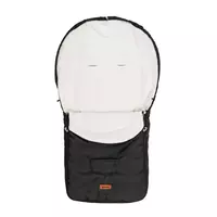 Zwart polar fleece romperzak voor wandelwagen