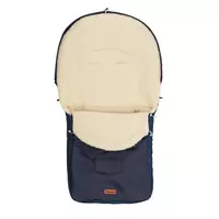 Navyblauwe wol romperzak voor kinderwagen