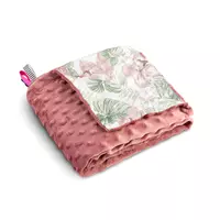 Minky Deken Retro Roze Palmen