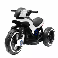 speelgoed motorfiets - politie - 3-wieler - zwart-wit