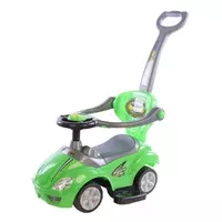 Groene Loopauto met Duwstang - Peuterauto