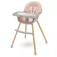 Houten Kinderstoel Roze -  Afneembaar Dienblad
