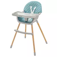 Moderne Kinderstoel met Houten Poten - Groen