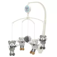 Muziekmobiel Draaicarrousel Kleine Beren - Grijs Design