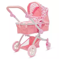 Roze 2-in-1 Poppenwagen met Verstelbare Kap