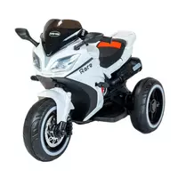 Kinderdriewieler - Elektrische motorfiets - Wit/zwart