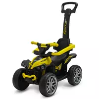 Loopauto kleine quad geel zwart - peuterauto