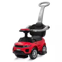 Kinderloopauto Rood met Duwstang en Stevige Wielen