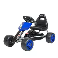 Sportieve Skelter met Ergonomische Lederen Stoel - Blauw
