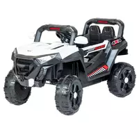 Elektrische 4x4 Kinderauto - Wit/Zwart - Bestuurbaar