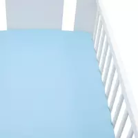 Hoeslaken 60x120 cm - Blauw - Jersey Katoen - Ledikant