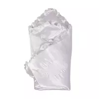 Wikkeldeken 80x80 cm - Satin met kant - Luxe babydeken