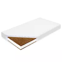 Matras 120x60 cm - Kokosnoot-schuim - Wit - Comfortabel