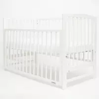 Ledikant Wit - Babybed met schuif en Verstelbare Bodem