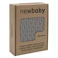 Bamboedeken Gebreid 100x80 cm Grijs voor Baby's