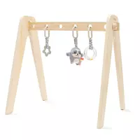 Houten Babygym met Bijtring en Rammelaar - Speelgoed