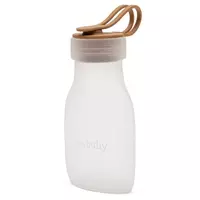 Baby Drinkfles - Silicone - Bruine dop - Voor onderweg