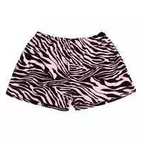 Baby Shorts - Zebra print - Roze achtergrond - Maat 128 (7-8 jaar)