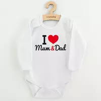 Baby Rompers - I Love Mum & Dad - Katoen - Maat 62 (3-6m)