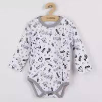 Baby romper - lange mouwen - maat 86 (12-18 maanden) - muziekinstrumenten print