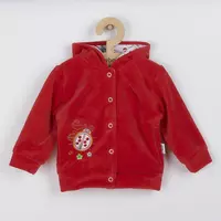 Kinderjas - Capuchon - Geborduurd lieveheersbeestje - Maat 68 (4-6 maanden)