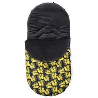 Winter voetenzak geel voor buggy met fleece en rits
