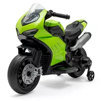 Supersport Elektrische Kinder Motor Groen – Met Geluid en Zijwieltjes
