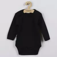 Baby Bodysuit - Lange Mouwen - Zwart - Maat 56 (0-3 maanden)