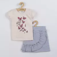Kinderkleding - T-shirt met rokje - Kruislingse mouwen