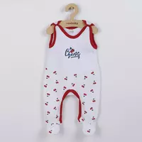 babykleding - onesie - maat 86 (12-18m) - 100% katoen - kersenpatroon