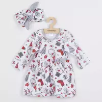 Babyjurk met hoofdband - Kerstthema - Maat 68 (4-6 maanden)