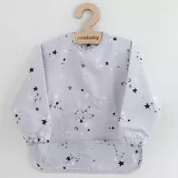 Babylongslab - lange mouwen - lichtgrijs - sterren en manen patroon