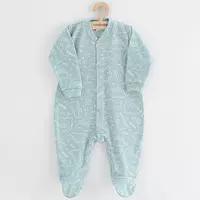baby jumpsuit - dino mint - maat 74 (6-9 maanden) - 100% katoen