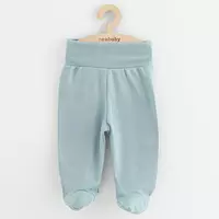 Babybroekje met voetjes - lichtblauw - maat 74 - New Baby Classic II baby onesie donker mint