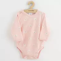 Baby rompertje - Teddy wit - Maat 50 - Lange mouwen - Drukknoopjes
