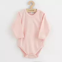 Baby romper - Lichtroze - Lange mouwen - Maat 50 - Katoen