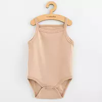 Baby romper - Lichtbeige - Spaghettibandjes - Drukknopen