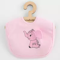 Slabbetje - 100% Katoen - Roze Olifant - 3D-Oren - Babyaccessoires