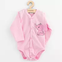 Babyromper - Lange mouwen - Schattige 3D olifant - 100% katoen