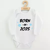 Babyromper - BORN IN 2025 - lange mouwen - 100% katoen