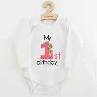 Babyromper - My first birthday - Lange mouwen - 100% katoen