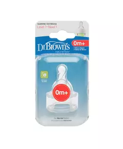 Siliconen smalle speen niveau 1 duo-pack