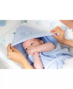 Lamszachte badhanddoek turquoise