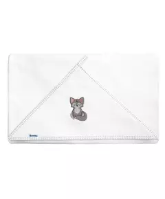 Witte Wolf Baddoek Kap 100x100 cm