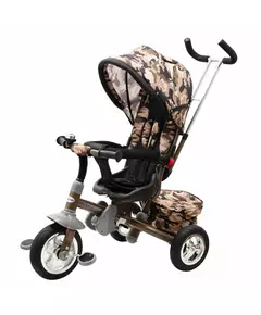 Driewieler 3in1 Camouflage met Duwstang en 360° Zitting