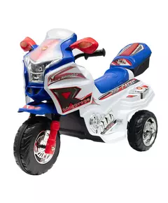 Sportieve kinder accu-motor - Wit met blauw en rood