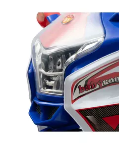 Sportieve kinder accu-motor - Wit met blauw en rood