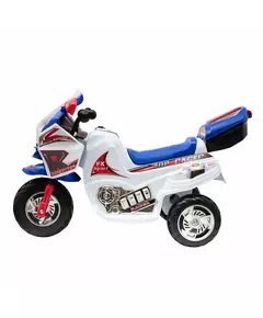 Sportieve kinder accu-motor - Wit met blauw en rood