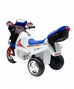 Sportieve kinder accu-motor - Wit met blauw en rood